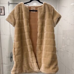 Zara Tan Faux Fur Coat